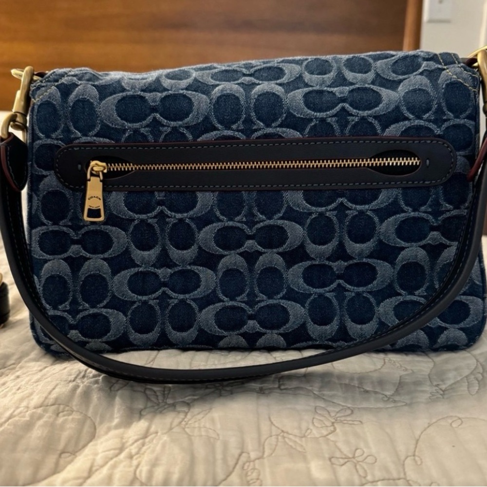 Vintage Coach Denim Shoulder Bag - Picture 2 of 11